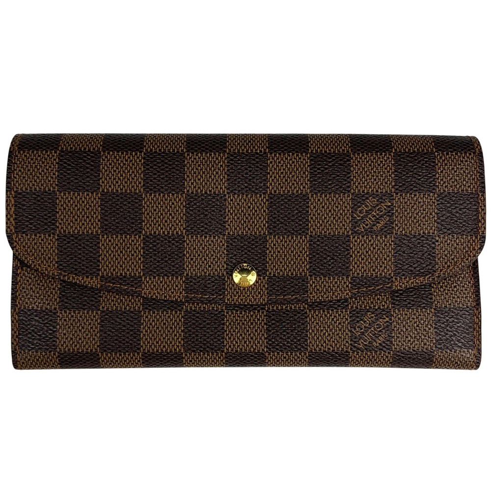 Louis Vuitton Portefeuille Emilie Billfold Coin Long Wallet Damier Brown